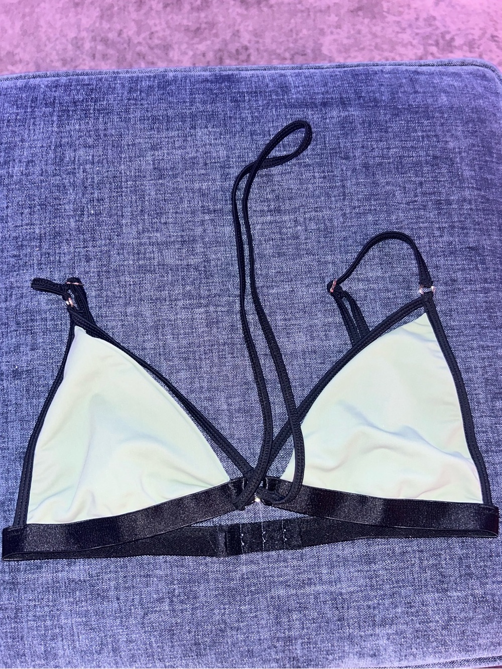 Triangle Swim Top with Black Trim